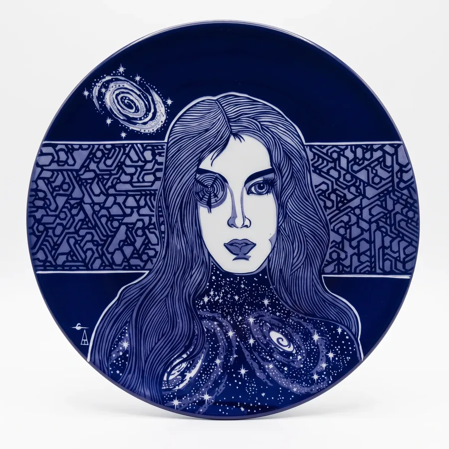 Plate XXIII from Alluring Cyborg Series, a glass artwork by Trish Duggan