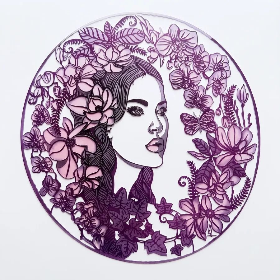 Plate LVIII from Alluring Cyborg Series, a glass artwork by Trish Duggan