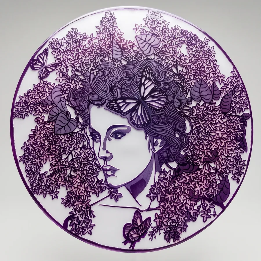Plate LX from Alluring Cyborg Series, a glass artwork by Trish Duggan