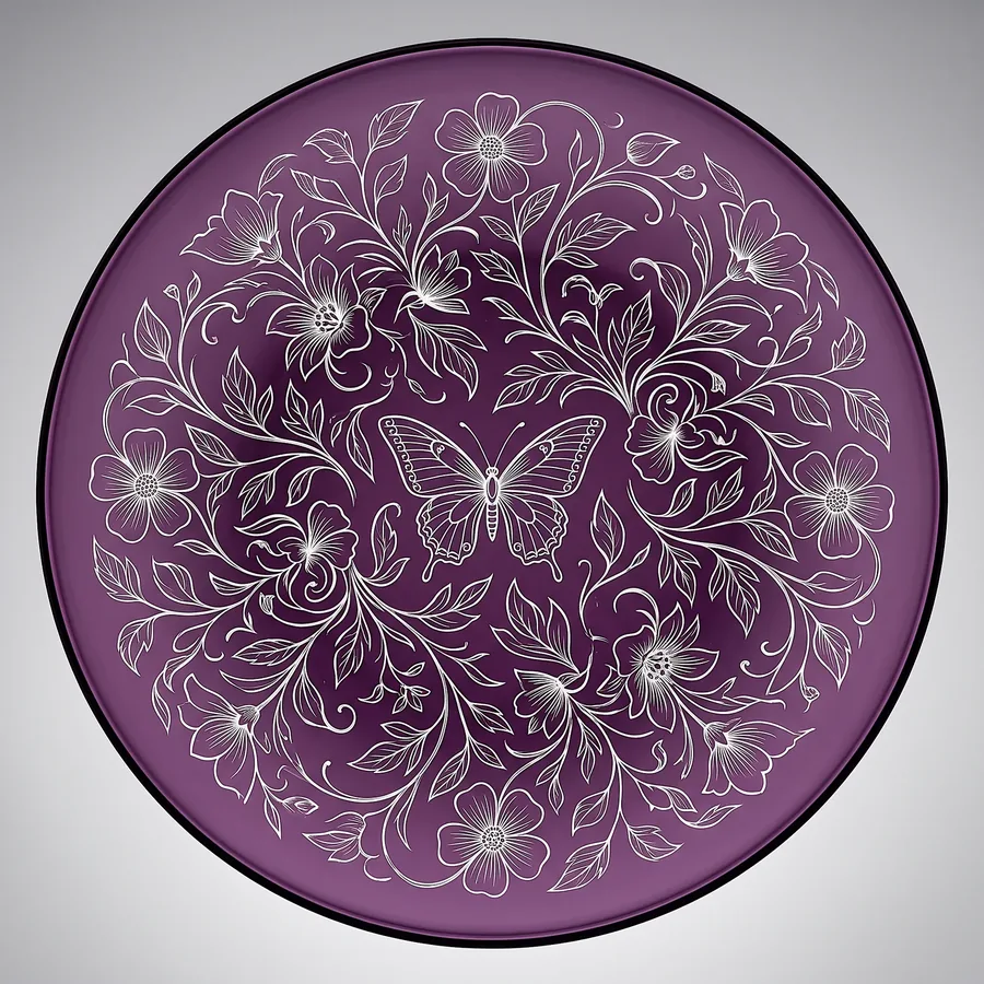 Plate II from Compassion, a glass artwork by Trish Duggan
