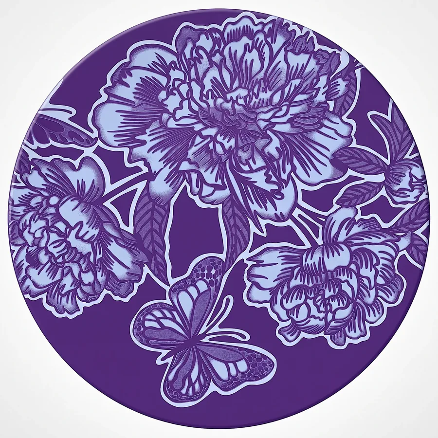Plate XII from Compassion, a glass artwork by Trish Duggan
