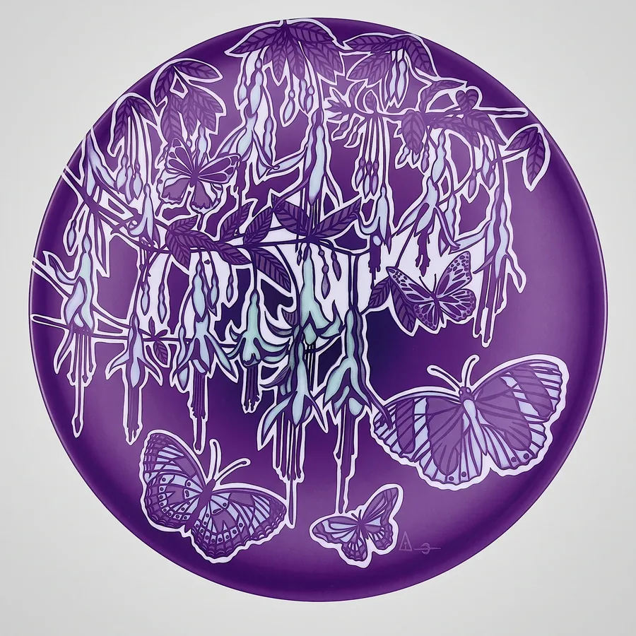 Plate XIV from Compassion, a glass artwork by Trish Duggan