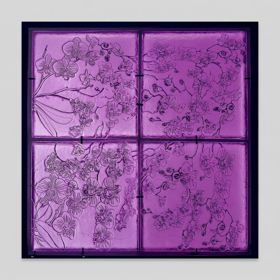 Plate XXVI from Compassion, a glass artwork by Trish Duggan