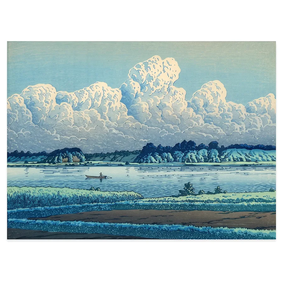Plate IV from Imagine the Beauty of Japan, a glass artwork by Trish Duggan