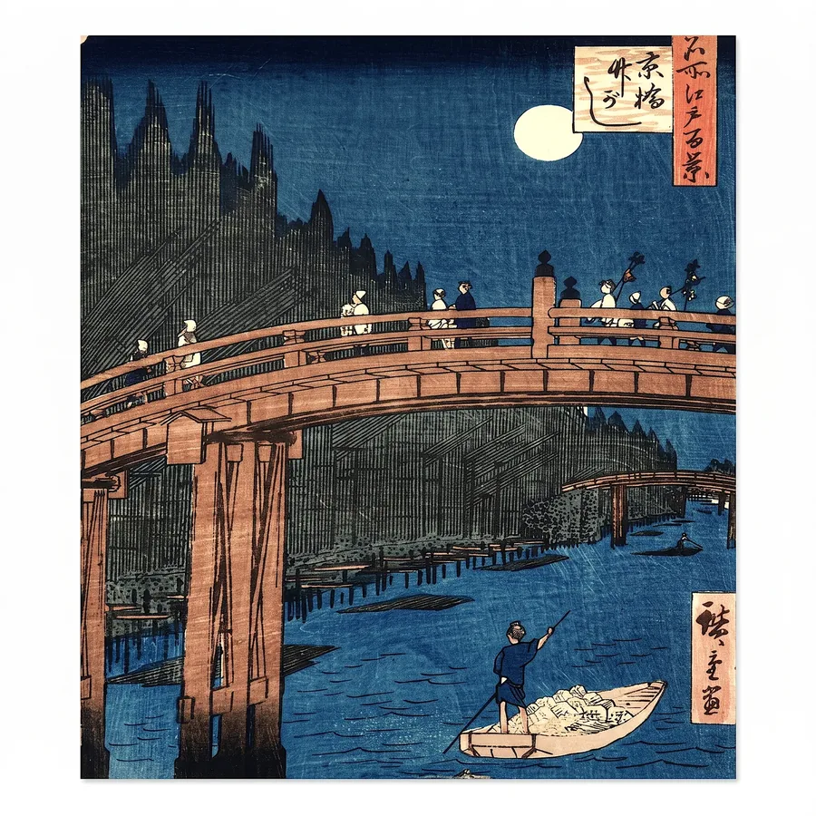 Plate IV from Imagine the Beauty of Japan, a glass artwork by Trish Duggan
