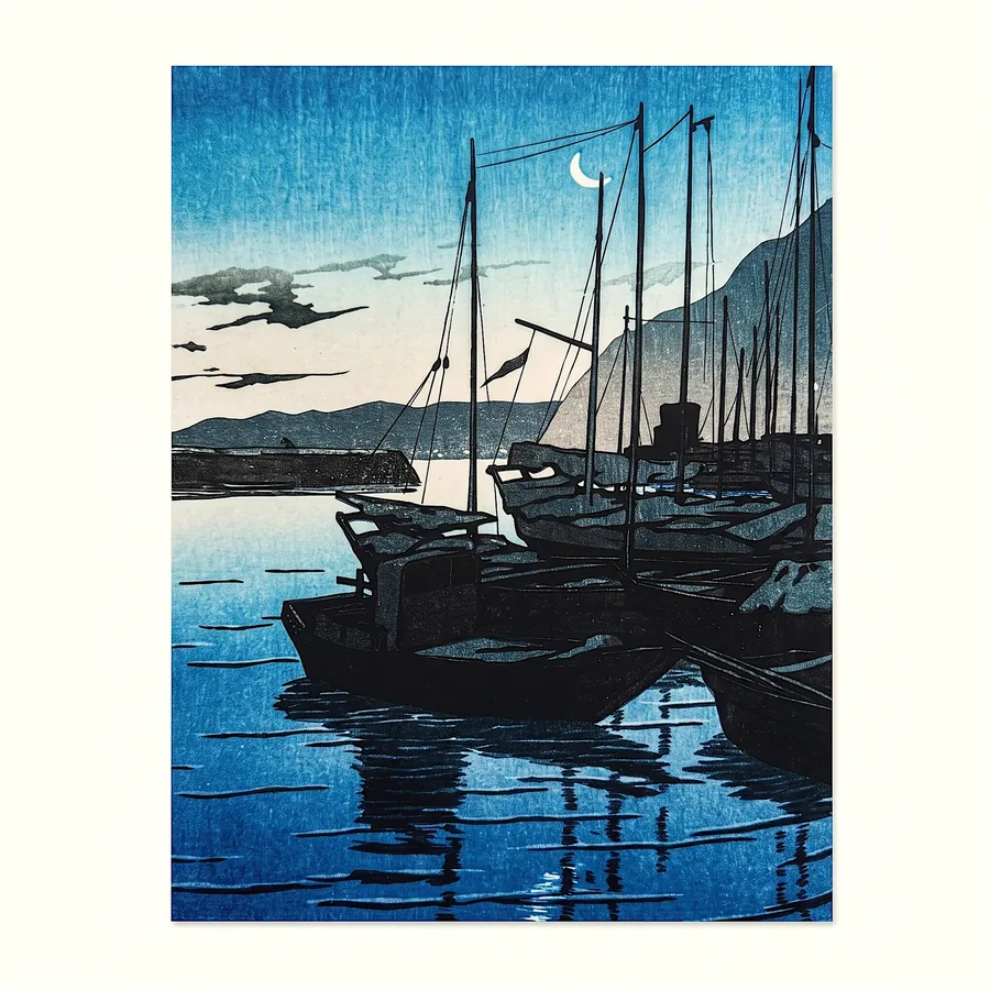 Plate IV from Imagine the Beauty of Japan, a glass artwork by Trish Duggan