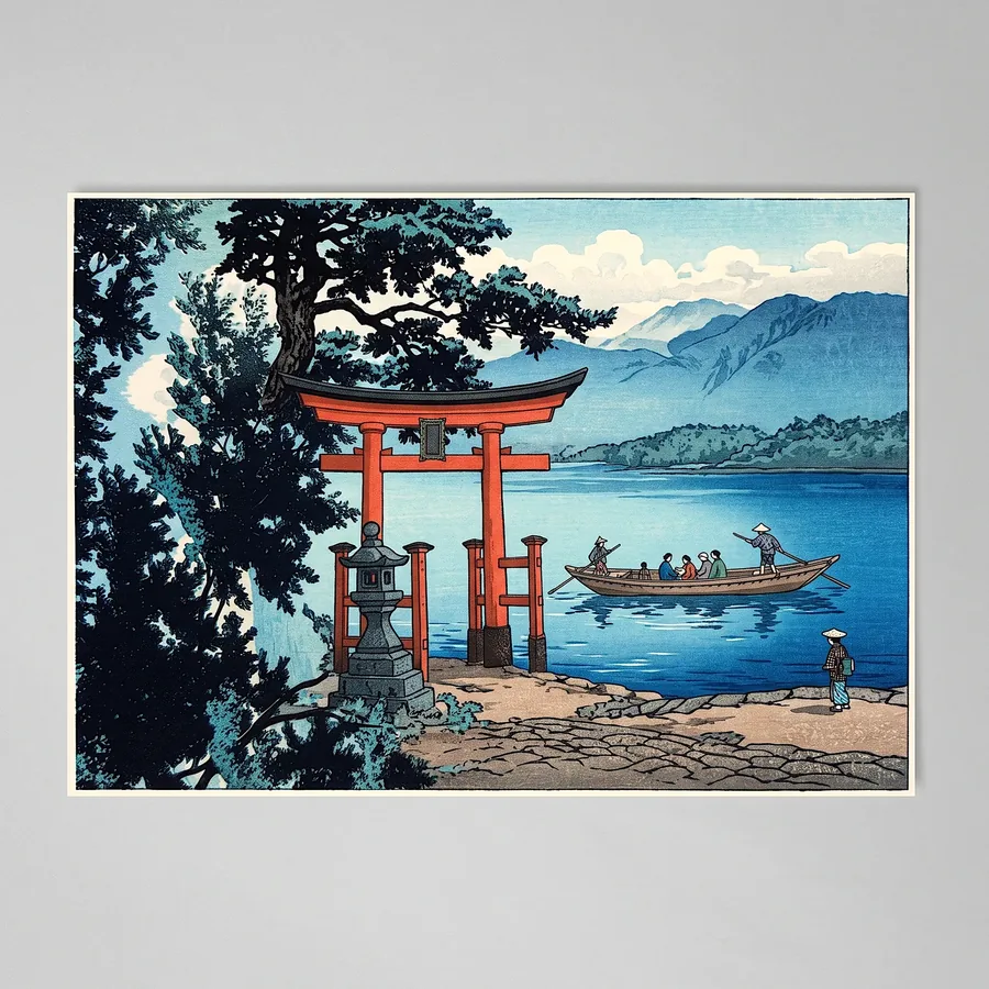 Plate IX from Imagine the Beauty of Japan, a glass artwork by Trish Duggan