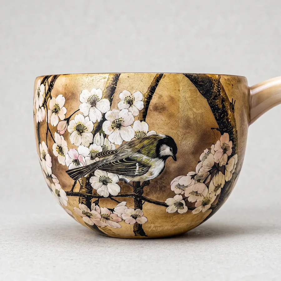 Plate XIV from Imagine the Beauty of Japan, a glass artwork by Trish Duggan