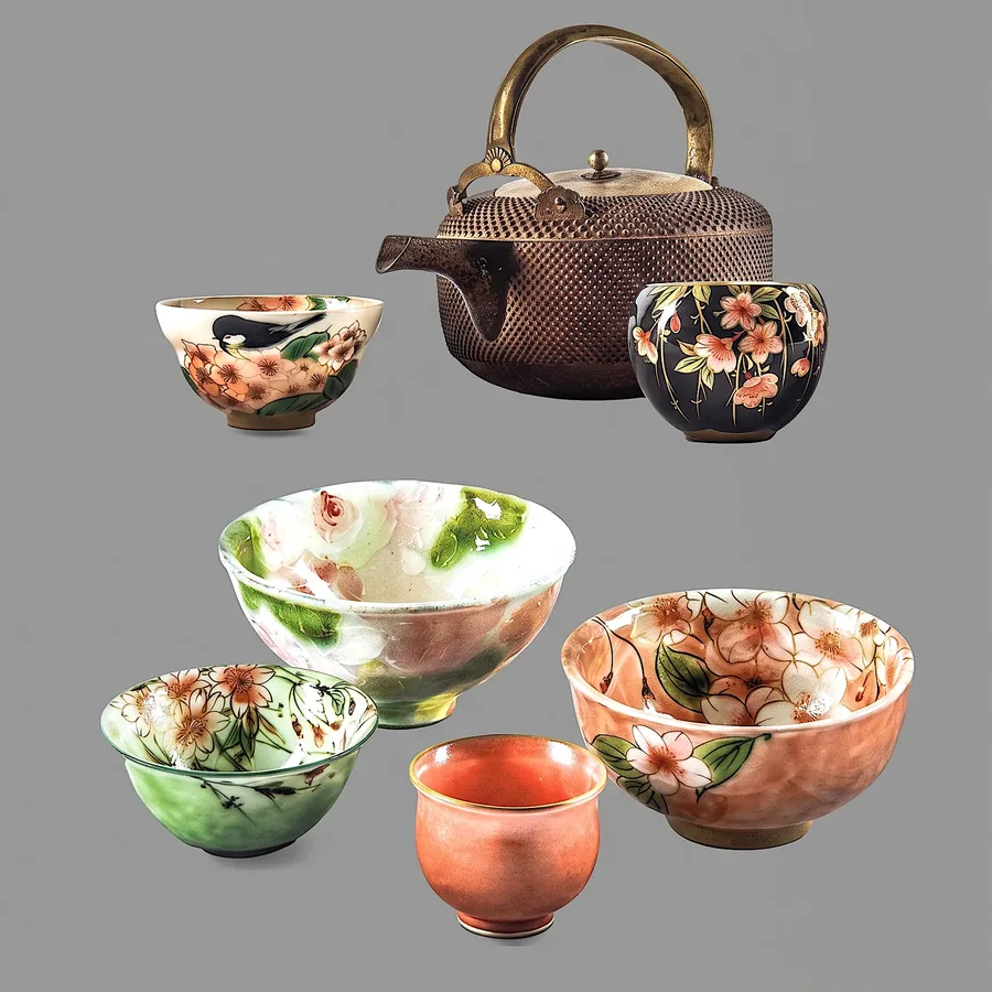 Plate XVII from Imagine the Beauty of Japan, a glass artwork by Trish Duggan