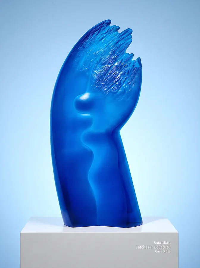 Plate I from My Reflections on Art, a glass artwork by Trish Duggan