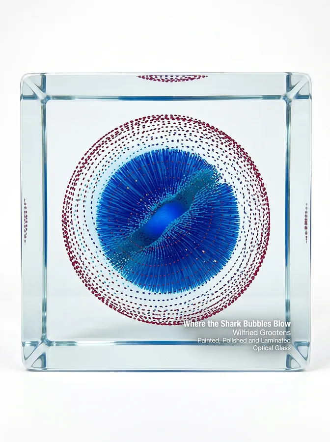 Plate II from My Reflections on Art, a glass artwork by Trish Duggan