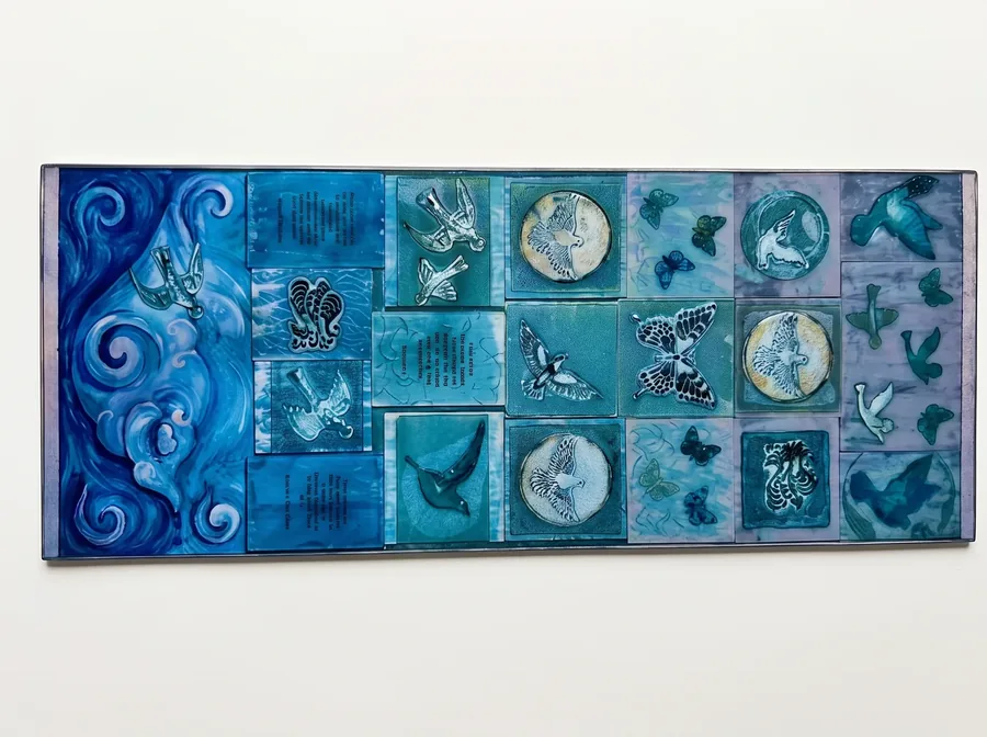 Plate I from My Reflections on Art, a glass artwork by Trish Duggan