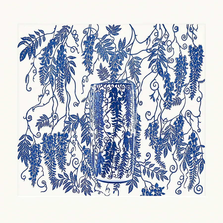Plate III from The Beauty of Blue, a glass artwork by Trish Duggan