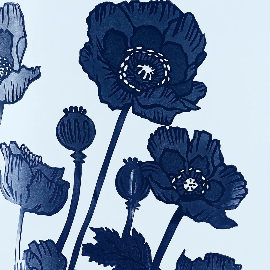 Plate XIII from The Beauty of Blue, a glass artwork by Trish Duggan