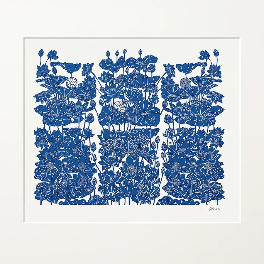 Plate XIV from The Beauty of Blue, a glass artwork by Trish Duggan