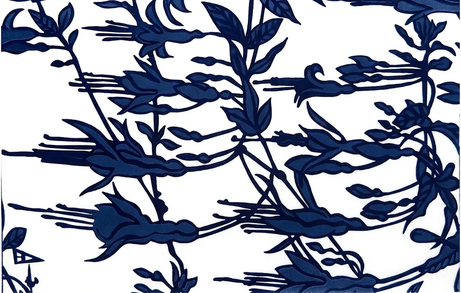 Plate IV from The Beauty of Blue, a glass artwork by Trish Duggan
