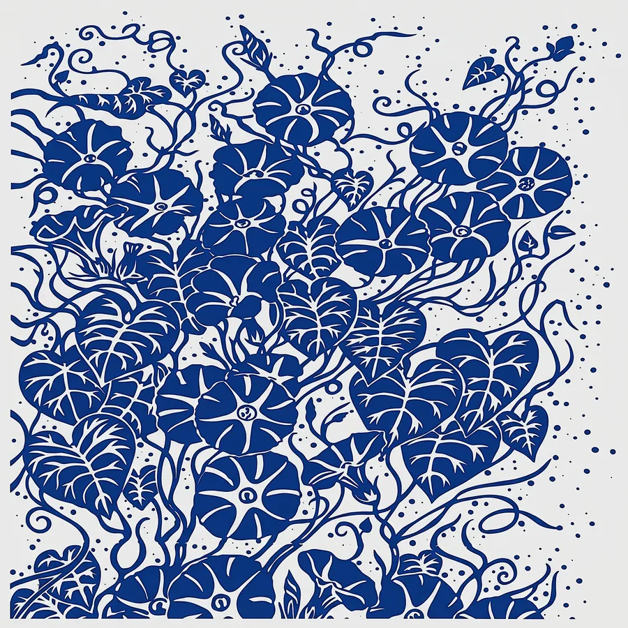 Plate VIII from The Beauty of Blue, a glass artwork by Trish Duggan