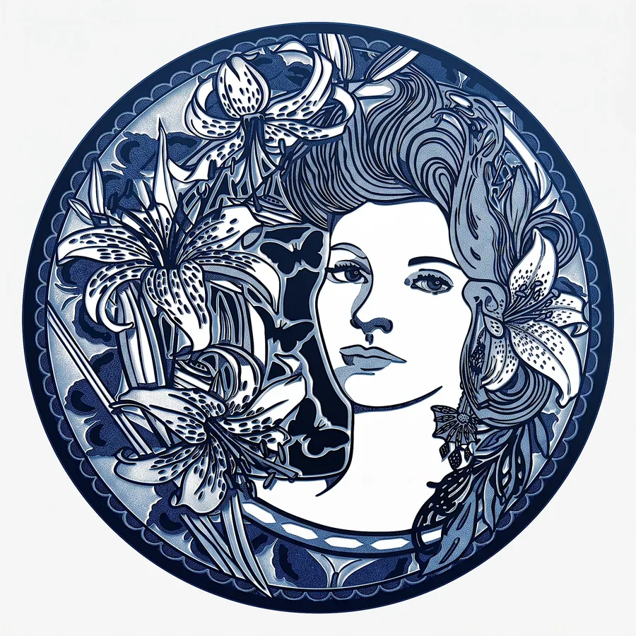 Plate X from The Beauty of Blue, a glass artwork by Trish Duggan