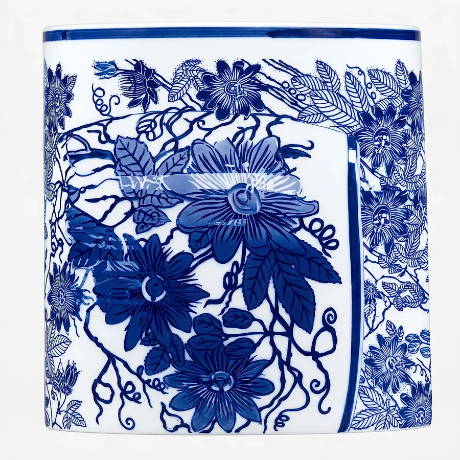 Plate XII from The Beauty of Blue, a glass artwork by Trish Duggan