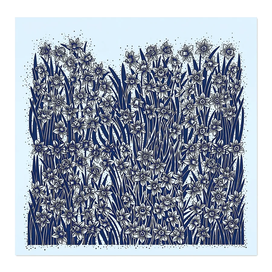 Plate I from The Beauty of Blue, a glass artwork by Trish Duggan