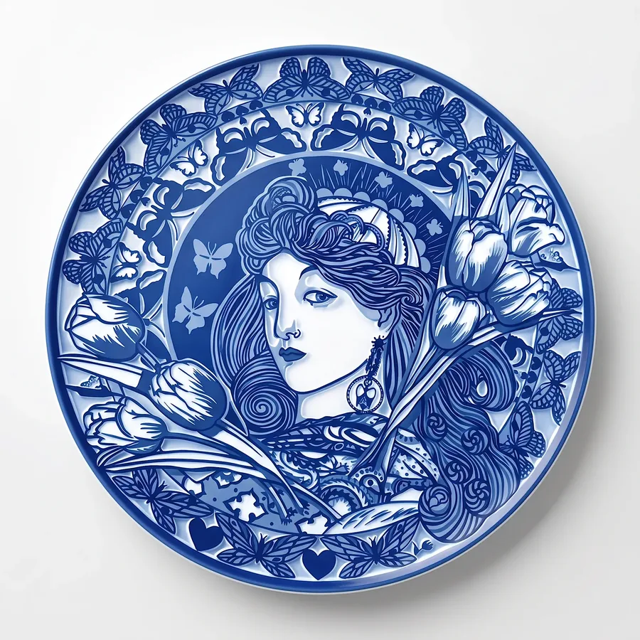 Plate III from The Beauty of Blue, a glass artwork by Trish Duggan