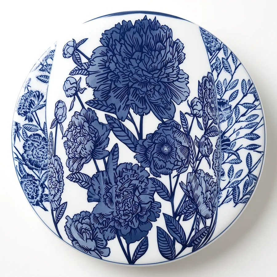 Plate IV from The Beauty of Blue, a glass artwork by Trish Duggan