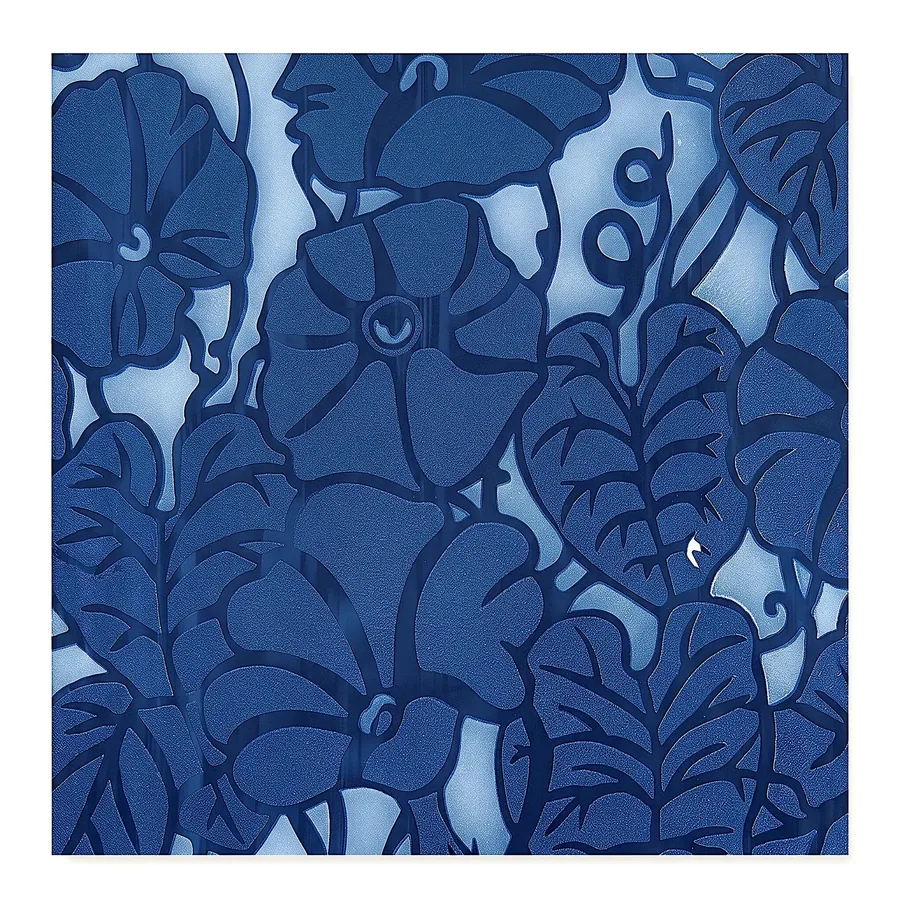 Plate XXI from The Beauty of Blue, a glass artwork by Trish Duggan