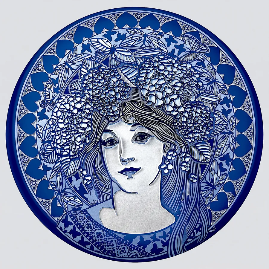 Plate II from The Beauty of Blue, a glass artwork by Trish Duggan