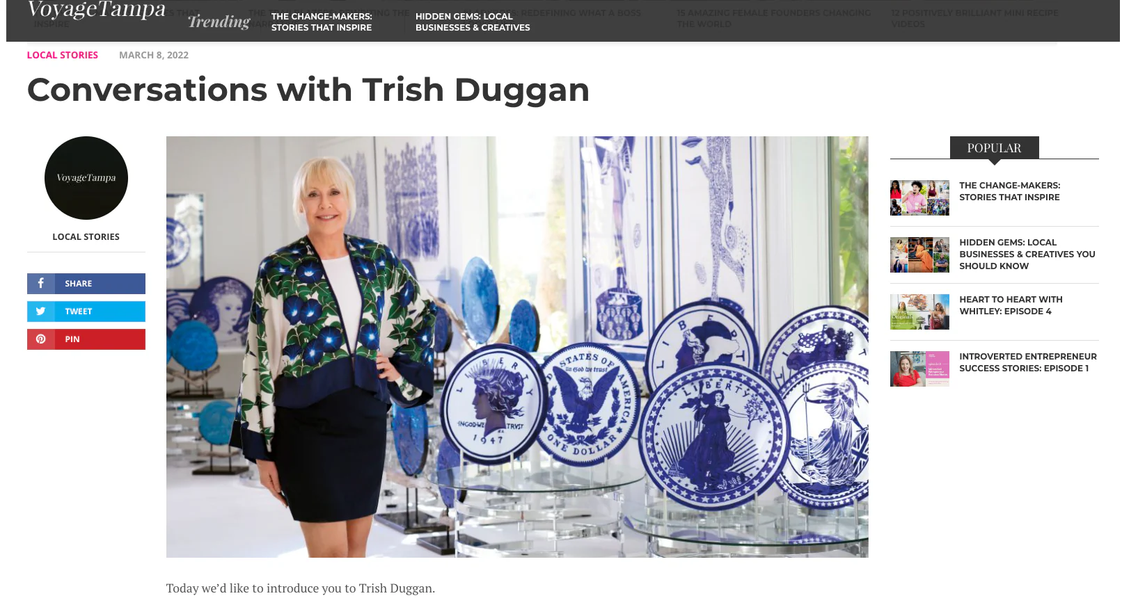 Voyage Tampa: Conversations with Trish Duggan