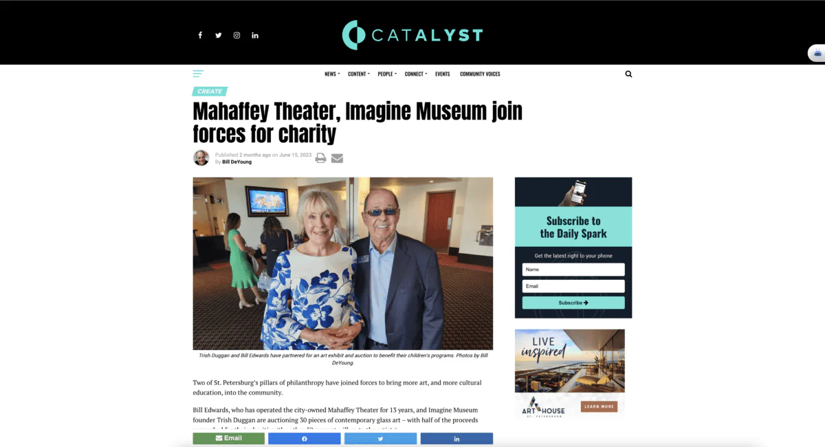 St. Pete Catalyst: Mahaffey Theater and Imagine Museum