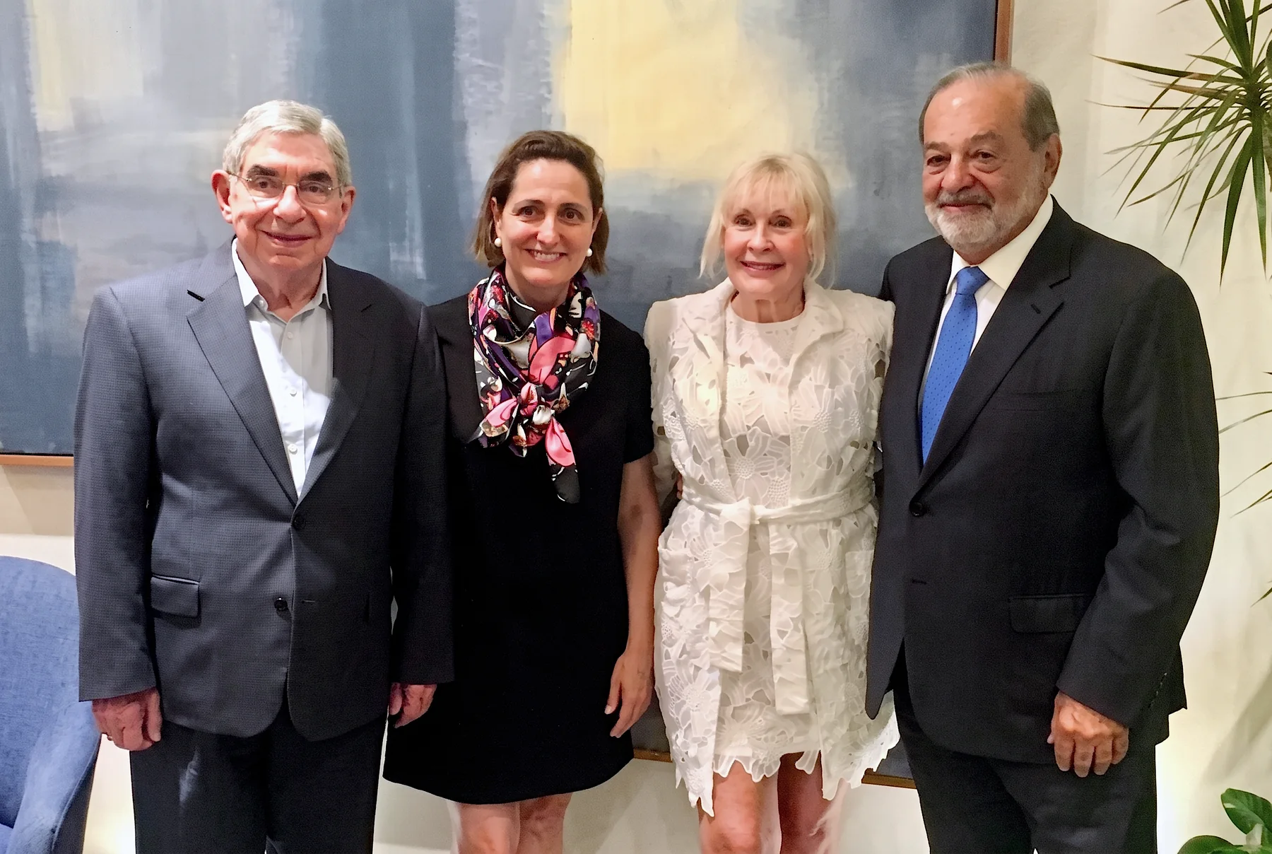 Trish Duggan with Oscar Arias Sanchez, Suzanne Fischel, and Carlos Slim